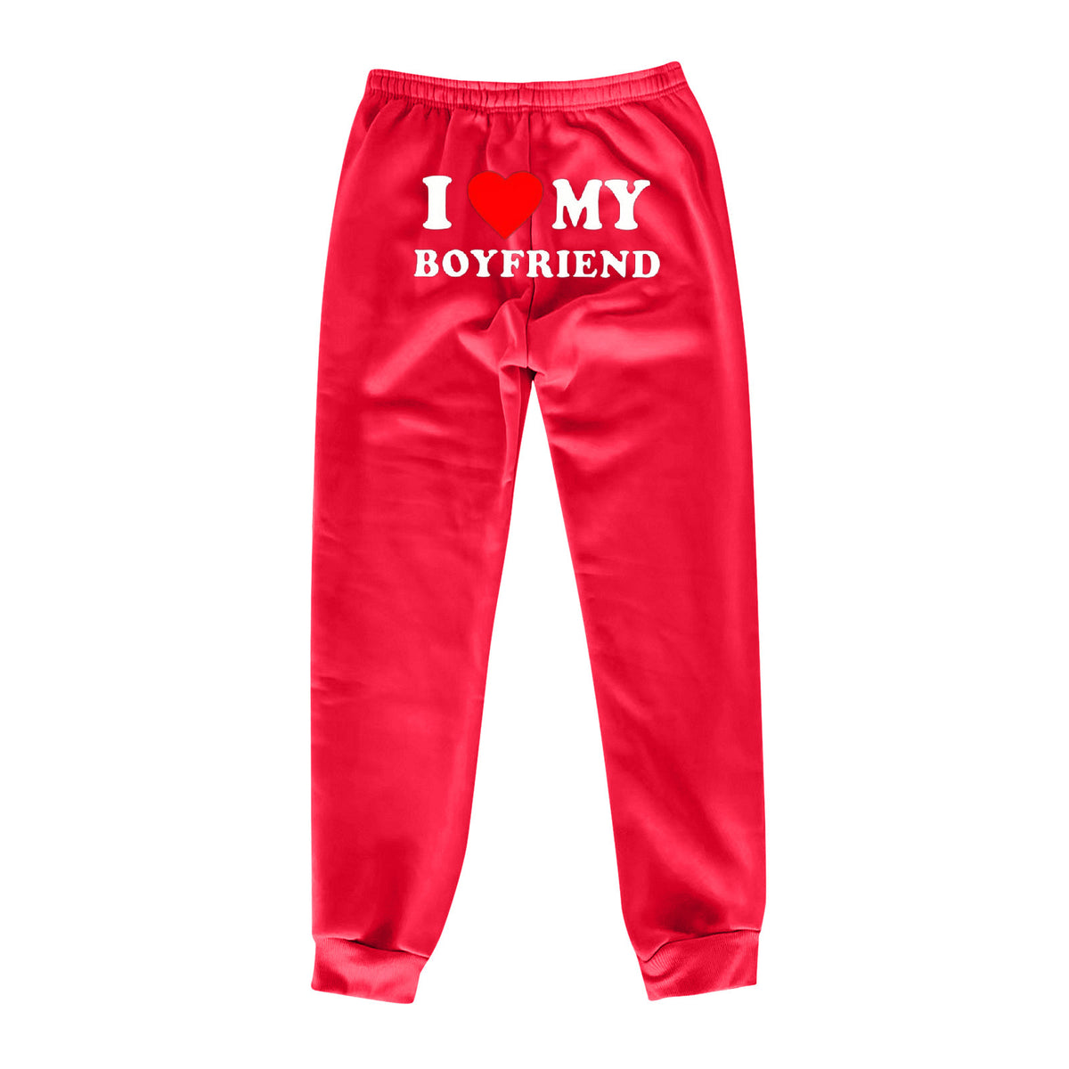 I MY BOYFRIEND Back Printing Casual Sweatpants Men And Women